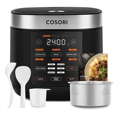 COSORI Rice Cooker, Slow Cooker & Steamer with Ceramic Coated Inner Pot and Fuzzy Logic, Recipes