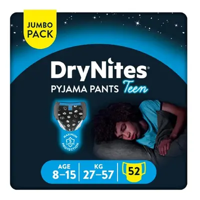 DryNites, Boys' Pyjama Pants, Sizes Years (52 Pants) - Discrete Night Time Pants - Maximum Prote