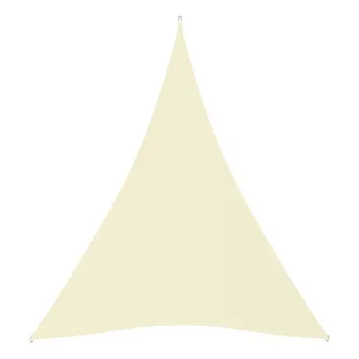 Sunshade Sail Oxford Fabric Triangular 4x5x5 m Cream