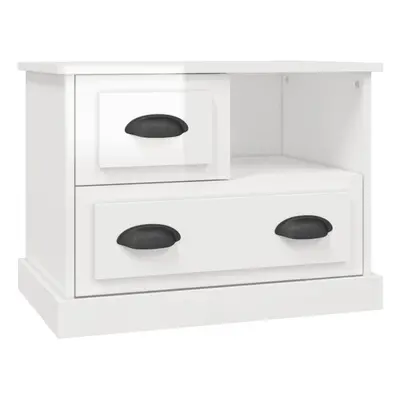 (high gloss white) vidaXL Bedside Cabinet Bedside Table Nightstand Side Table Telephone Stand