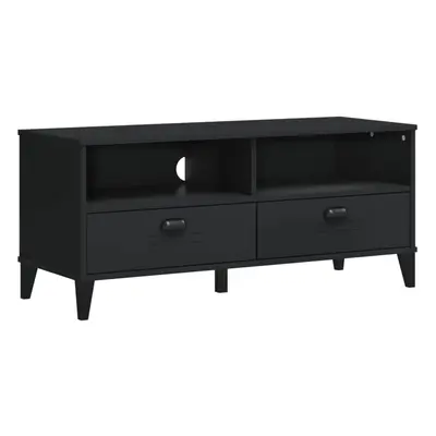 vidaXL TV Cabinet TV Stand Entertainment Centre TV Unit Black Solid Wood Pine