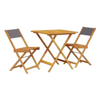 vidaXL Bistro Set Piece Outdoor Bar Set Anthracite Fabric and Solid Wood