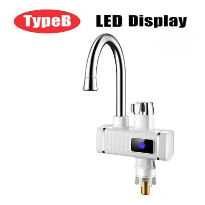 (LED Display) 3000W 220V Electric Faucet Instant Tap Heater Rapid Heat Hot Water With Display