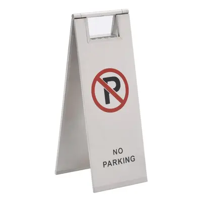 vidaXL Folding Parking Sign Stainless Steel Parking Warning Signage Permit