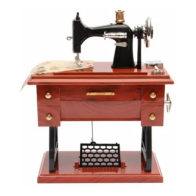 Vintage Treadle Sewing Machine Music Box Antique Gift Musical Education Toys Home Decor Fashion 