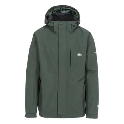 (XS, Olive) Trespass Mens Waterproof Jacket Hooded Edwards II