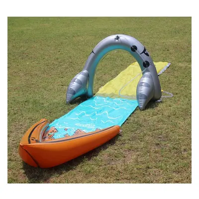 (type1) 2/3 people Inflatable Water Slide Fun Outdoor Splash Slip For Children Summer Pool Kids 