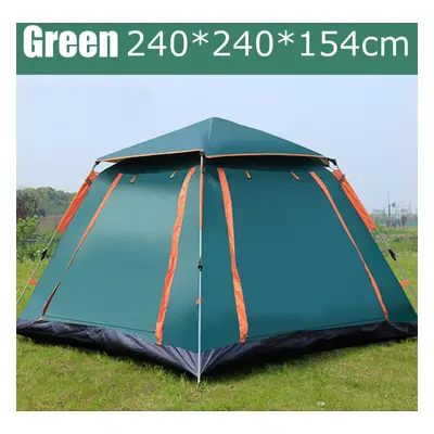 (Green) People Fully Automatic Tent Outdoor Camping Family Picnic Travel Rainproof Windproof Ten