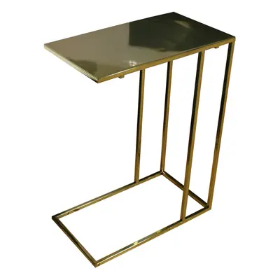 Retro Rectangular Under Side Table, 610mm x 465mm - Brass - Balterley