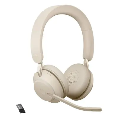 Jabra Evolve2 Stereo Wireless On-Ear Headset (Unified Communication, USB Type-C, Beige)