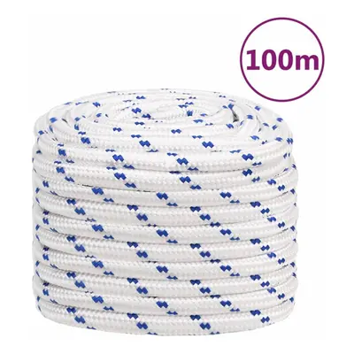 (white and blue, mm/ m) Marine Rope Dock Coil Boat Line Polypropylene Rope Multi Sizes Multi Col