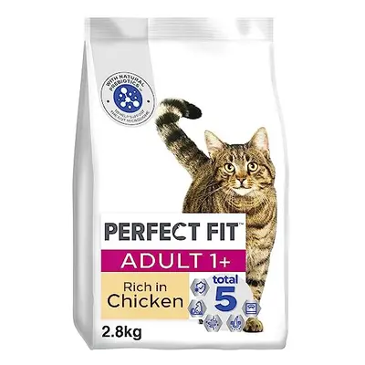 Perfect Fit Adult 1+ Complete Dry Cat Food for Adult Cats Aged 1+ Years, Rich in Chicken, Bags (