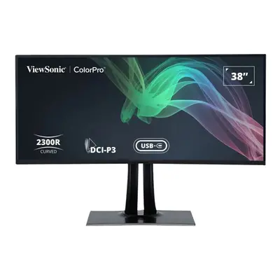 ViewSonic ColorPro VP3881a - LED monitor with KVM switch - curved - ports - 38" (37.5" viewable)