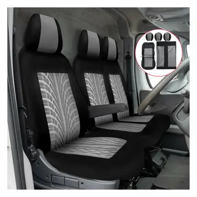 2+1 Van Seat Cover Protector Tyre Mark Thread Fabric For Ford Transit Custom