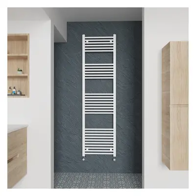 (Straight, 1800x500mm) Warmehaus Heated Towel Rail White Bathroom Ladder Style Radiator Central 