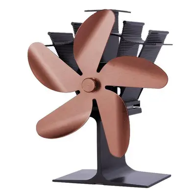 (Bronze) Blades Stove Fan Heat Powered Saving Fireplace Ecofan Burner