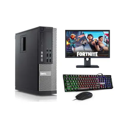 Fcs Fast Gaming Dell Bundle Tower Pc Full Set Computer System Core I7 16Gb 1Tb Gt730