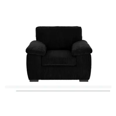 (1 Seater Sofa, Black) Atrani Jumbo Cord Fabric Sofa