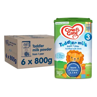 Cow & Gate Toddler Baby Milk Powder Formula, Years, g (Pack of 6)