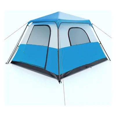 (Blue) Person Camping Tents with Top Rainfly Set Up Automatic Tent for Outdoor Camping Backpacki