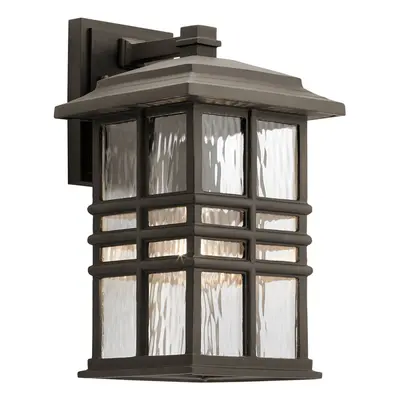 Outdoor IP44 Bulb Wall Light Lantern Olde Bronze LED E27 40W d01624