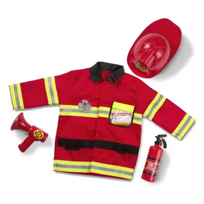 Childrens Melissa and Doug Fire Chief Fancy Dress Costume Age