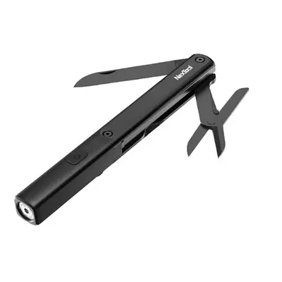 Multifunctional Pen Tools 3-IN-1 Flashlight Knife Scissors USB Rechargeable IPX4