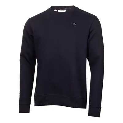 (L, Navy) Calvin Klein Mens Walker Crew Neck Cotton Blend Comfort Golf Sweater