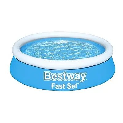 Bestway 8ft Fast Set Pool | Above Ground Swimming Pool for Kids and Adults, Outdoor Inflatable P