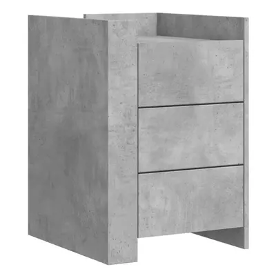 (concrete grey) vidaXL Bedside Cabinet Nightstand Bed Cabinet Bed Side Table Engineered Wood