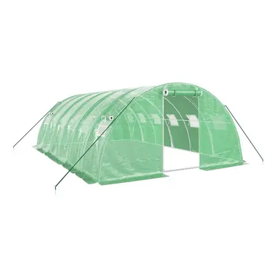 (green, x x m) vidaXL Greenhouse Plant House with Steel Frame Polytunnel Greenhouse White