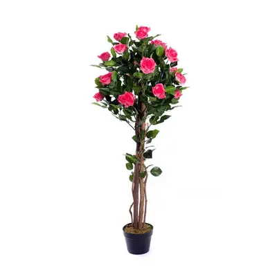 (Pink) Best Artificial 4ft/120cm Rose Flower Tree