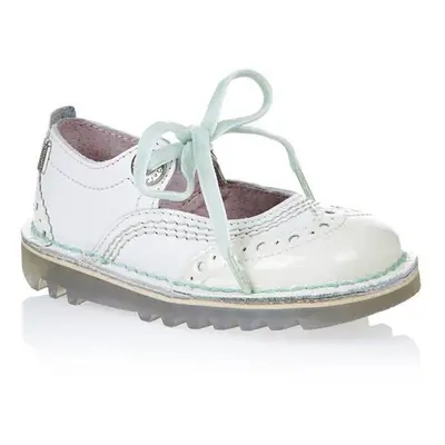 (UK 12-EU 30) Kickers Broglace LTHR INFANTS White UK