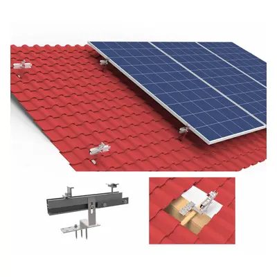 Solar Panel Roof Mounting Bracket Set Short Rails for Panels (Tiled)