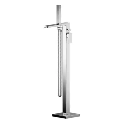 Freestanding Square Bath Shower Mixer Tap - Chrome