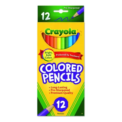 Crayola Colored Pencils, 12-Count, Pack of 1, Assorted Colors(Discontinued by manufacturer)