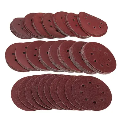 120Pcs 125mm 8-Hole Hook and Loop Sanding Discs Grit Sandpaper Abrasive Paper for Polishing