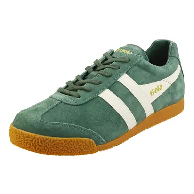 Gola Harrier Mens Classic Trainers in Green Off White - UK