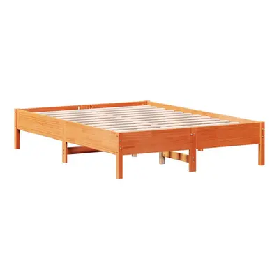 vidaXL Bed Frame Bad Base Wax Brown 120x190 cm Small Double Solid Wood Pine