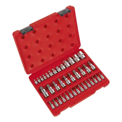 38pc TRX Star Socket & SECURITY Bit Set - 1/4" 3/8" 1/2" Sq Drive Male & Female