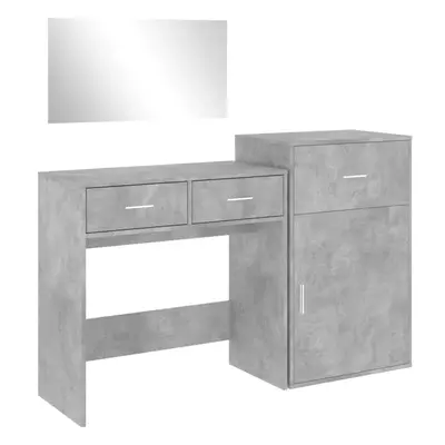 vidaXL Dressing Table Set Piece Cosmetic Table Concrete Grey Engineered Wood