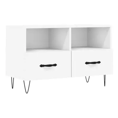 vidaXL TV Cabinet TV Unit Sideboard Media Unit TV Stand White Engineered Wood