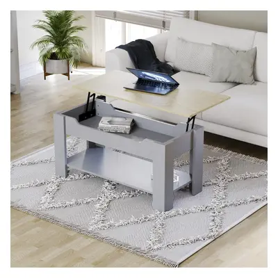 (Oak & Grey) Vida Designs Home Living Room Lift Up Coffee Table