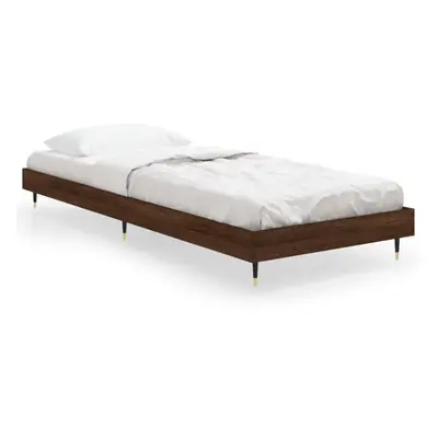 (brown oak, x cm) vidaXL Bed Frame Bedroom Platform Bed Frame Bedstead Bed Base Engineered Wood