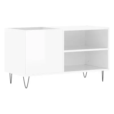 (high gloss white) vidaXL Record Cabinet Record Storage Cabinet Sideboard White Engineered Wood