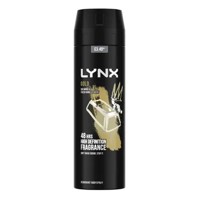 Lynx Aerosol Bodyspray Gold 200ml (Pack of 6)