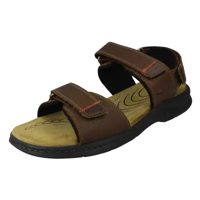 (Brown, UK 9) Mens Clarks Ankle Strap Casual Sandals Hapsford Creek