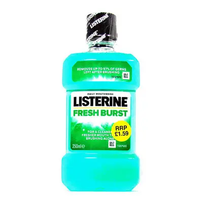 Listerine Essentials Fresh Burst Mouthwash 250ml (Pack of 6)