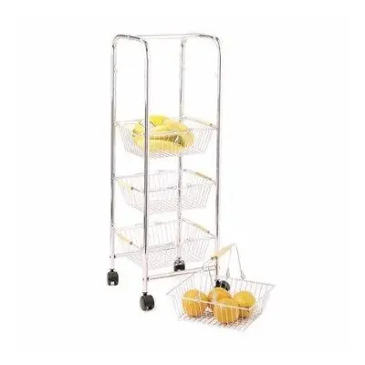 KitchenCraft Chrome Plated Four Tier Trolley