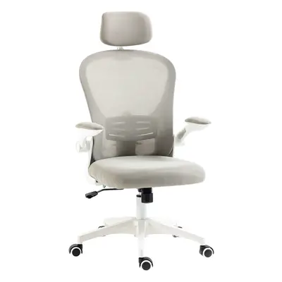 Vinsetto Mesh Office Chair with Headrest, 4D Lumbar Support, Flip-up Arm